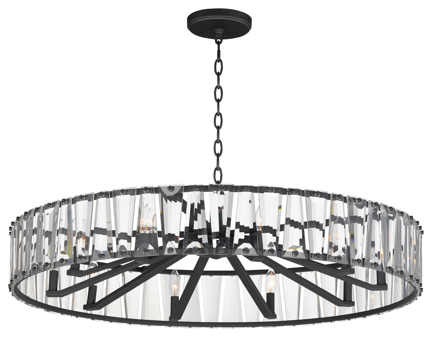 Maxim 21869 Odeon 10 Light 40"W Crystal Drum Chandelier - BlackBy Maxim Lighting International
