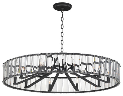 Maxim 21869 Odeon 10 Light 40"W Crystal Drum Chandelier - BlackBy Maxim Lighting International