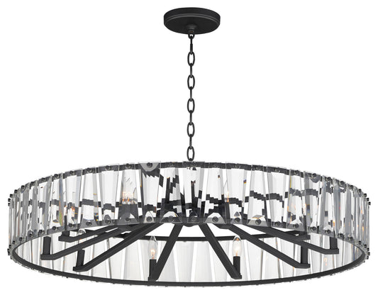 Maxim 21869 Odeon 10 Light 40"W Crystal Drum Chandelier - BlackBy Maxim Lighting International