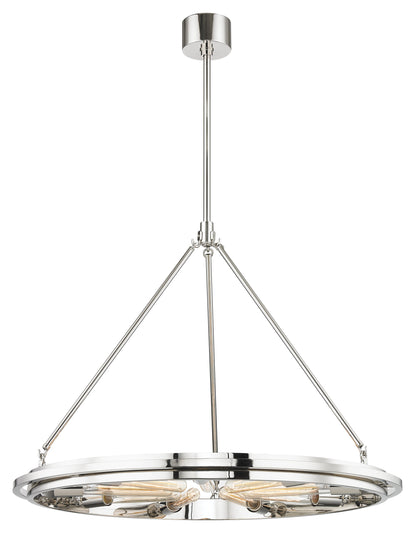 Chambers 9-Light Pendant, Polished NickelBy Hudson Valley Lighting
