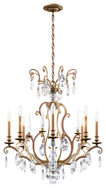 Schonbek Rn3871N-23H 8 Light Crystal Chandelier, Etruscan GoldBy Schonbek