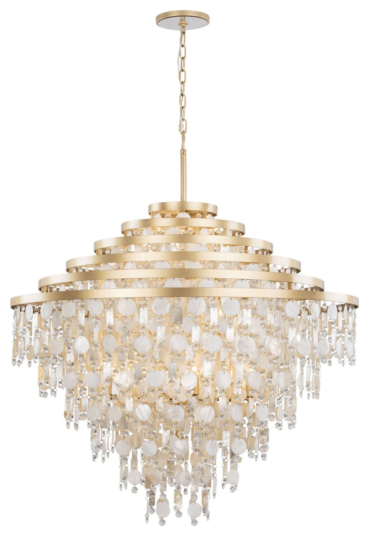 Varaluz 377C16 Kalani 16 Light 41"W Waterfall Chandelier - French GoldBy Varaluz