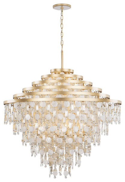 Varaluz 377C16 Kalani 16 Light 41"W Waterfall Chandelier - French GoldBy Varaluz
