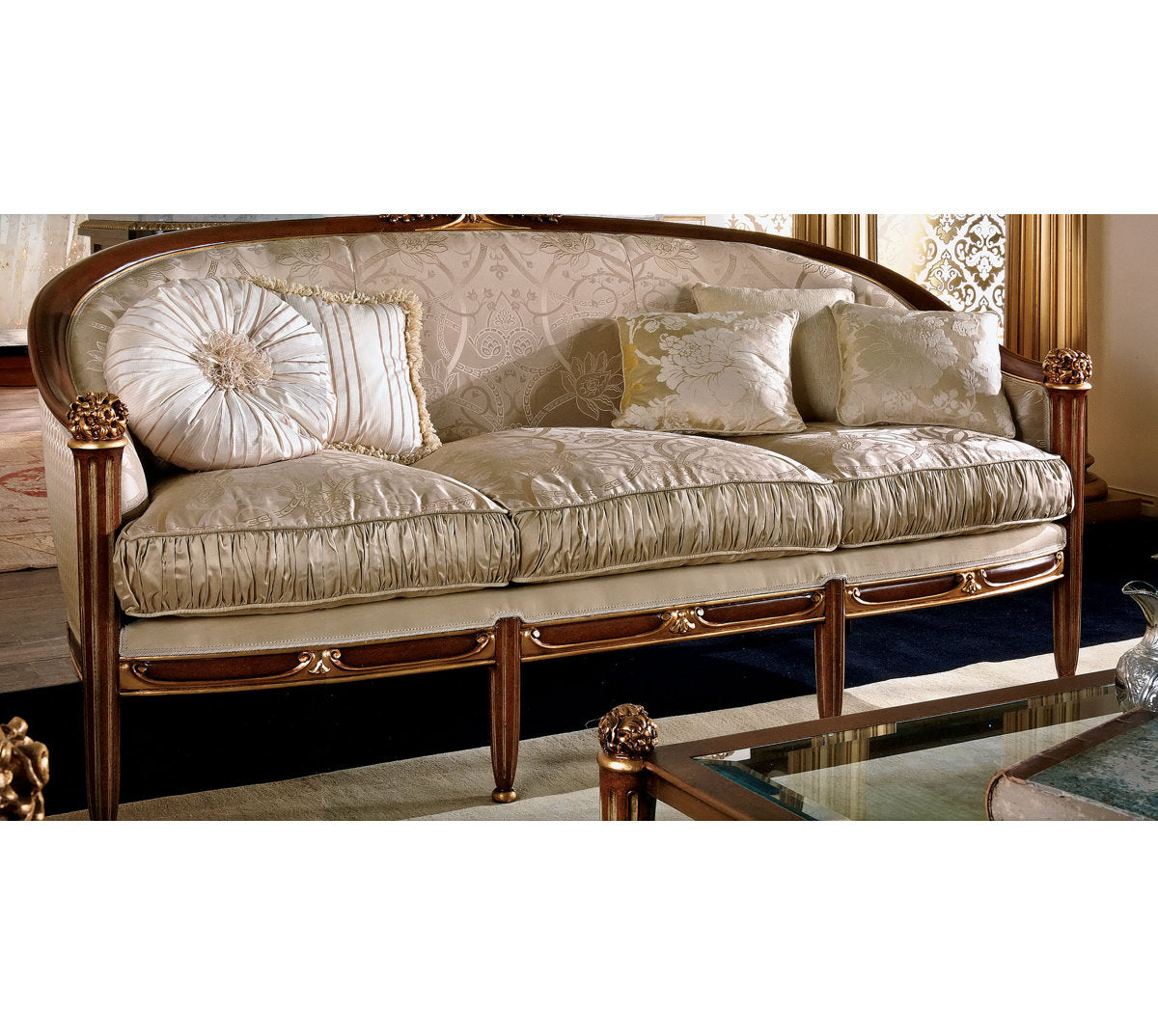 55" Round Arm Loveseat