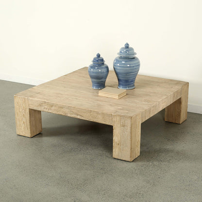 55" Square Ravello Coffee Table Weathered Warm Wood Tone