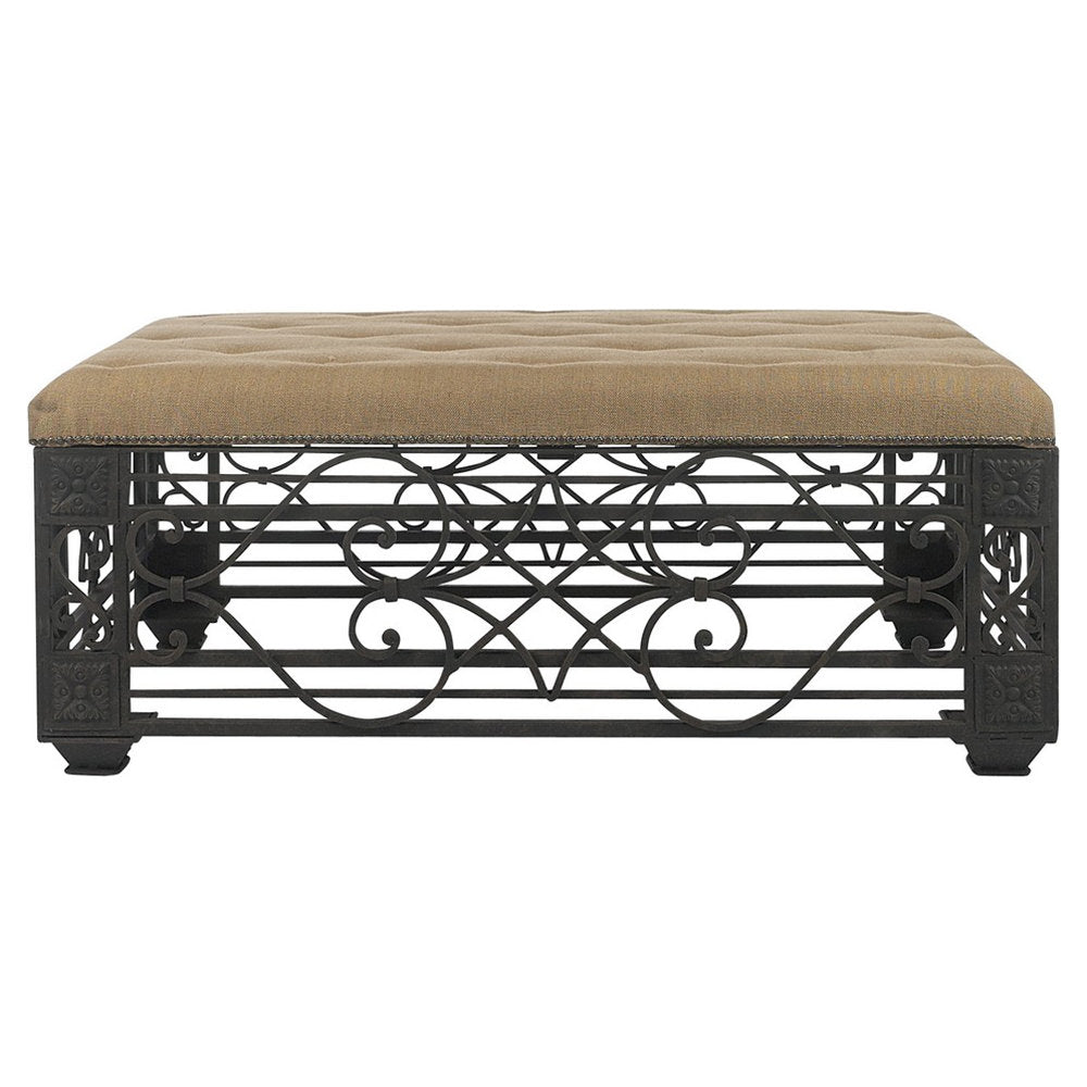 55" Wide Tufted Rectangle Standard Ottoman