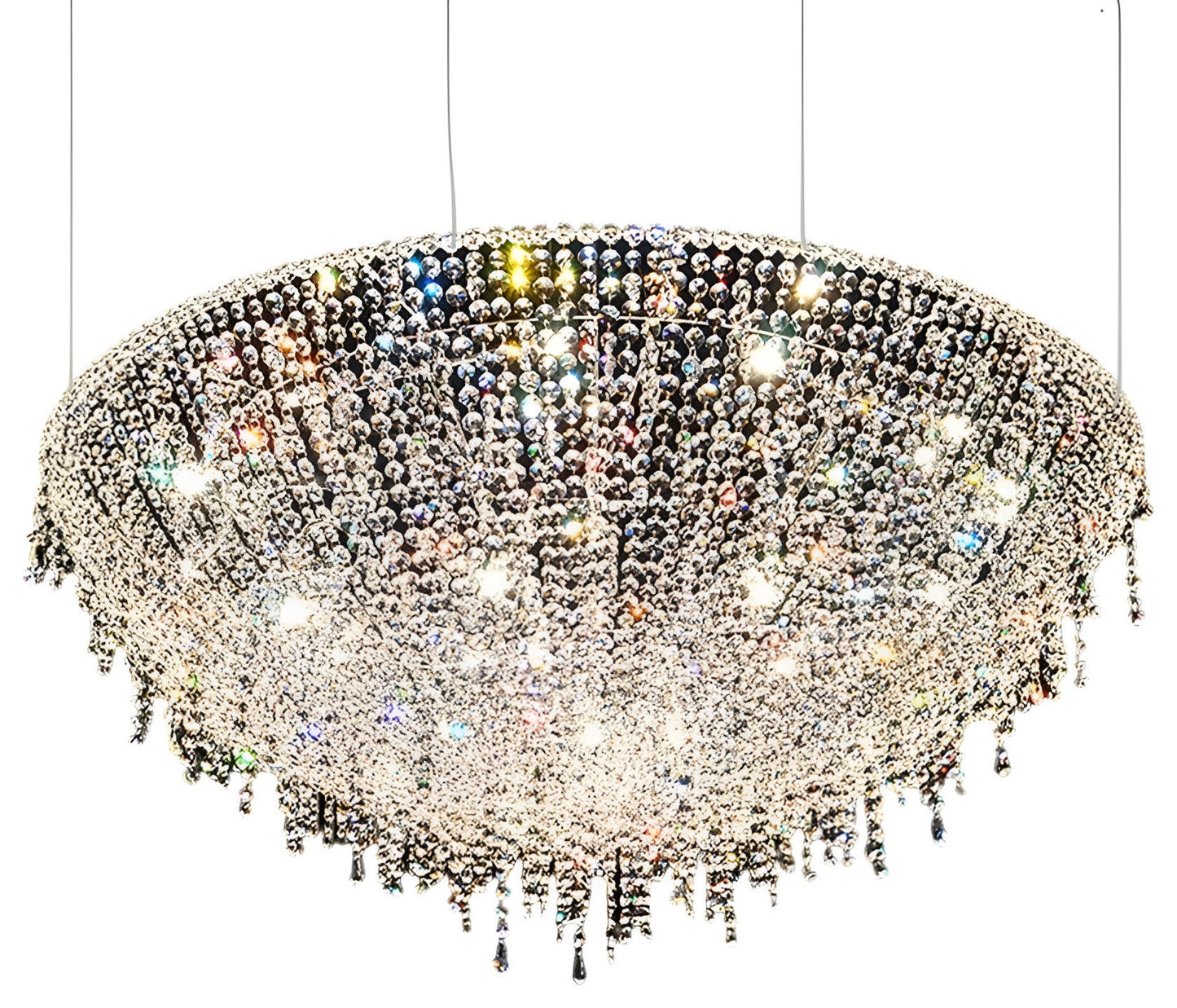 Bendejun | Luxury Brilliant Drops Crystal Chandelier, Dia31.5xh13.8", Cool LightBy Miron Demid LLC