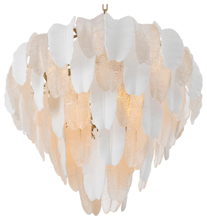 Textured Glass Layered Chandelier, Eichholtz Saint Lucia, LargeBy OROA - Furniture