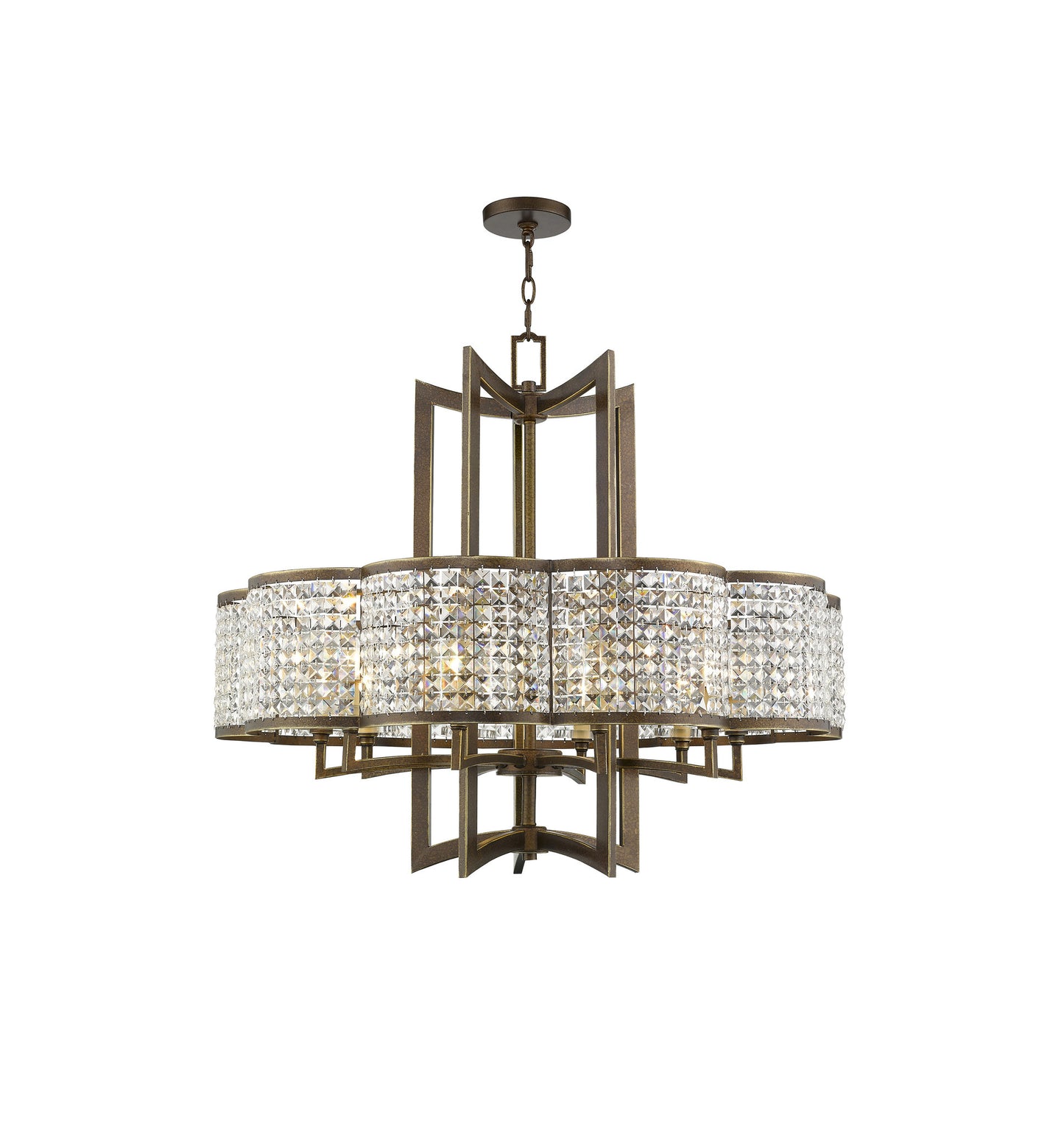 Grammercy Chandelier, Hand-Painted Palatial BronzeBy Livex Lighting Inc.