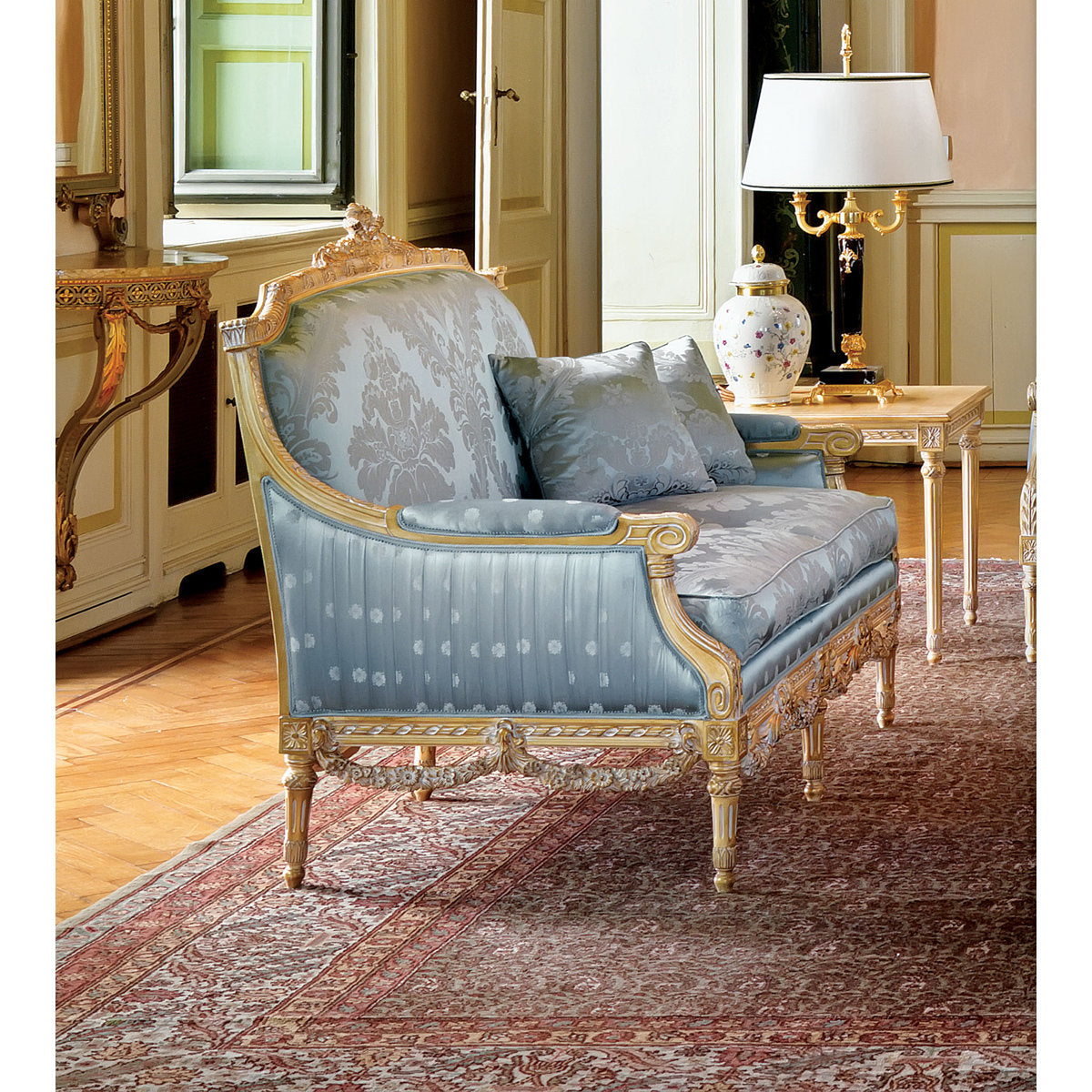 56" Round Arm Loveseat
