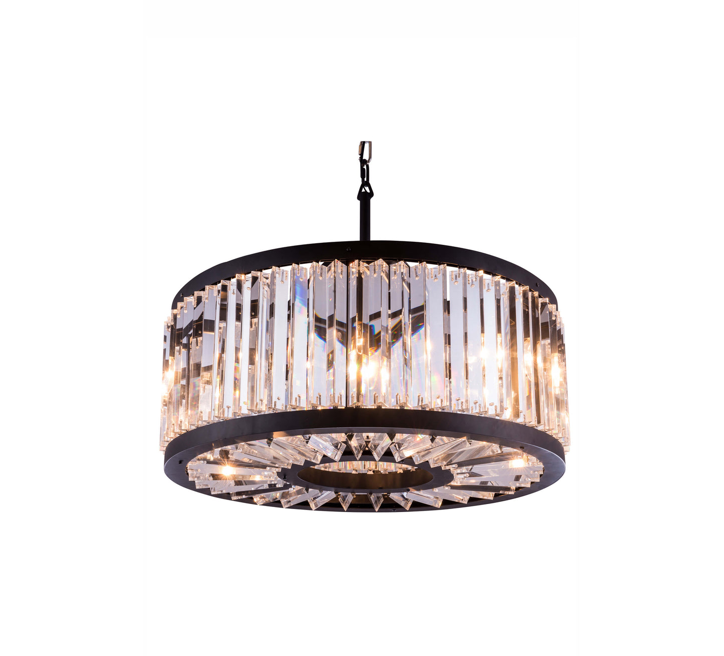 1203 Chelsea Collection Pendent Lamp, Clear, Mocha BrownBy Elegant Furniture & Lighting