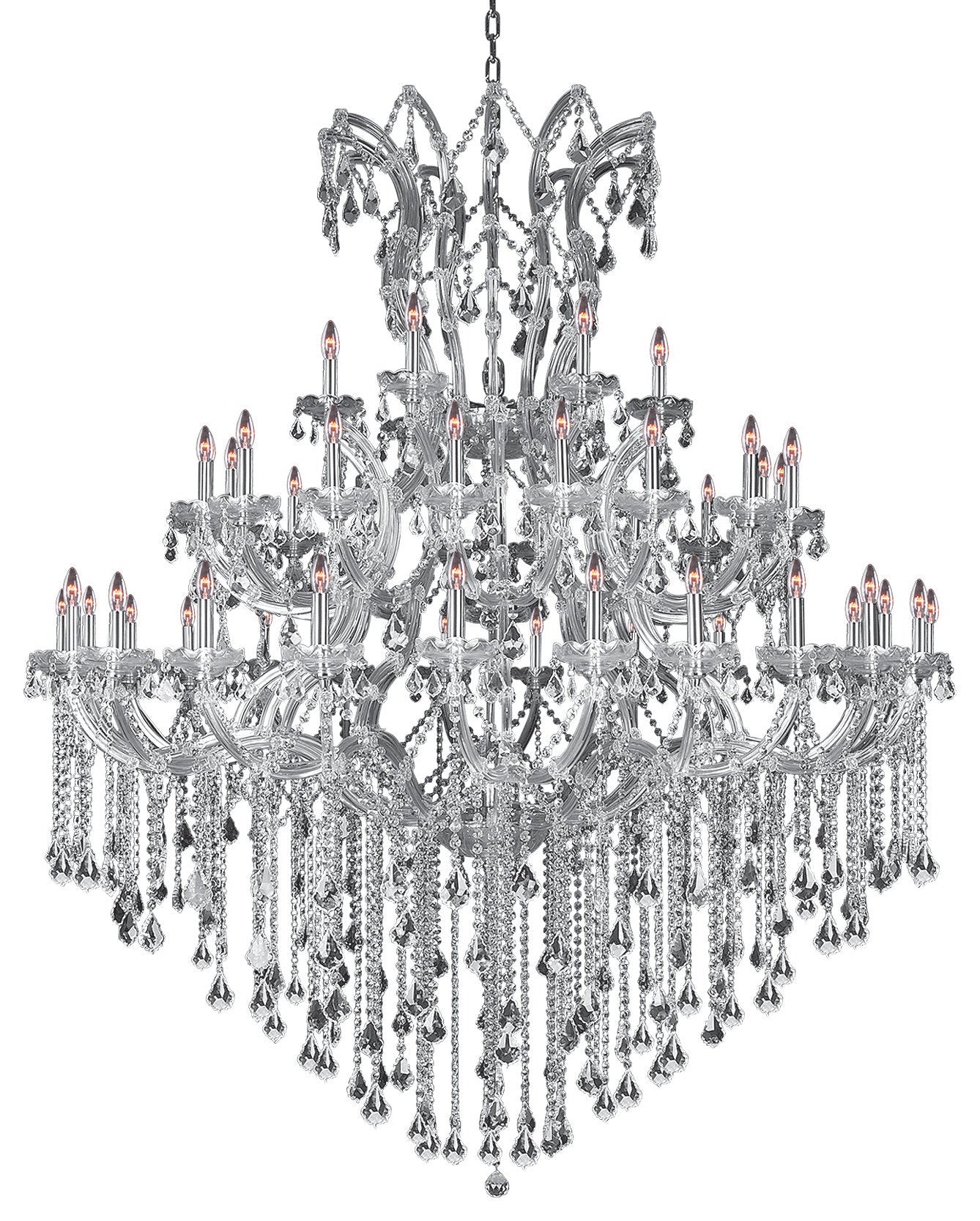 Artistry Lighting Maria Theresa Collection Chandelier, 60"x72", ChromeBy Artistry Lighting
