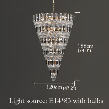 Voltri | Post-modern Grand Luxury Crystal Chandelier, Dia47.2"By Miron Demid LLC