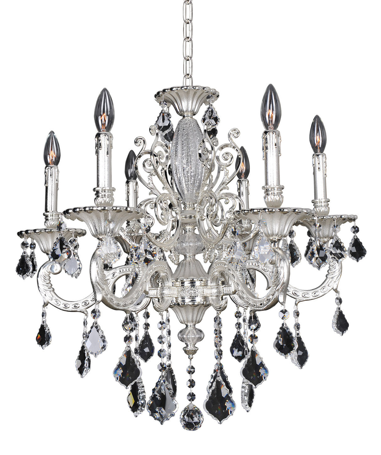 Casella 6 Light Chandelier, Swarovski Elements ClearBy Allegri Crystal by Kalco Lighting