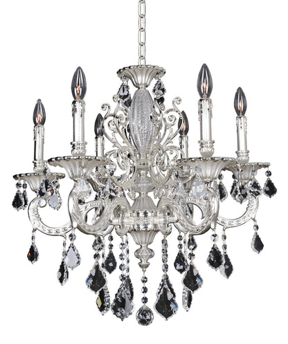 Casella 6 Light Chandelier, Swarovski Elements ClearBy Allegri Crystal by Kalco Lighting