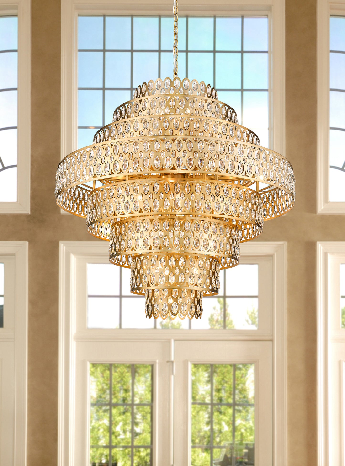 Z-Lite 822P45-HB 25 Light Pendant, Heirloom BrassBy Z-LIte