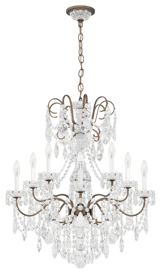 New Orleans 10 Light Chandelier Etruscan Gold Crystals SwarovskiBy Schonbek