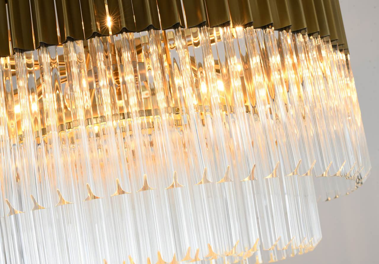 Bethel International WE07C31BR 12-Light Chandelier, Satin BrassBy Bethel Intl.