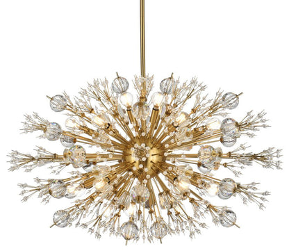 Elegant Lighting 2500D36SG Vera 36 inch crystal starburst oval pendant in goldBy Elegant Furniture & Lighting