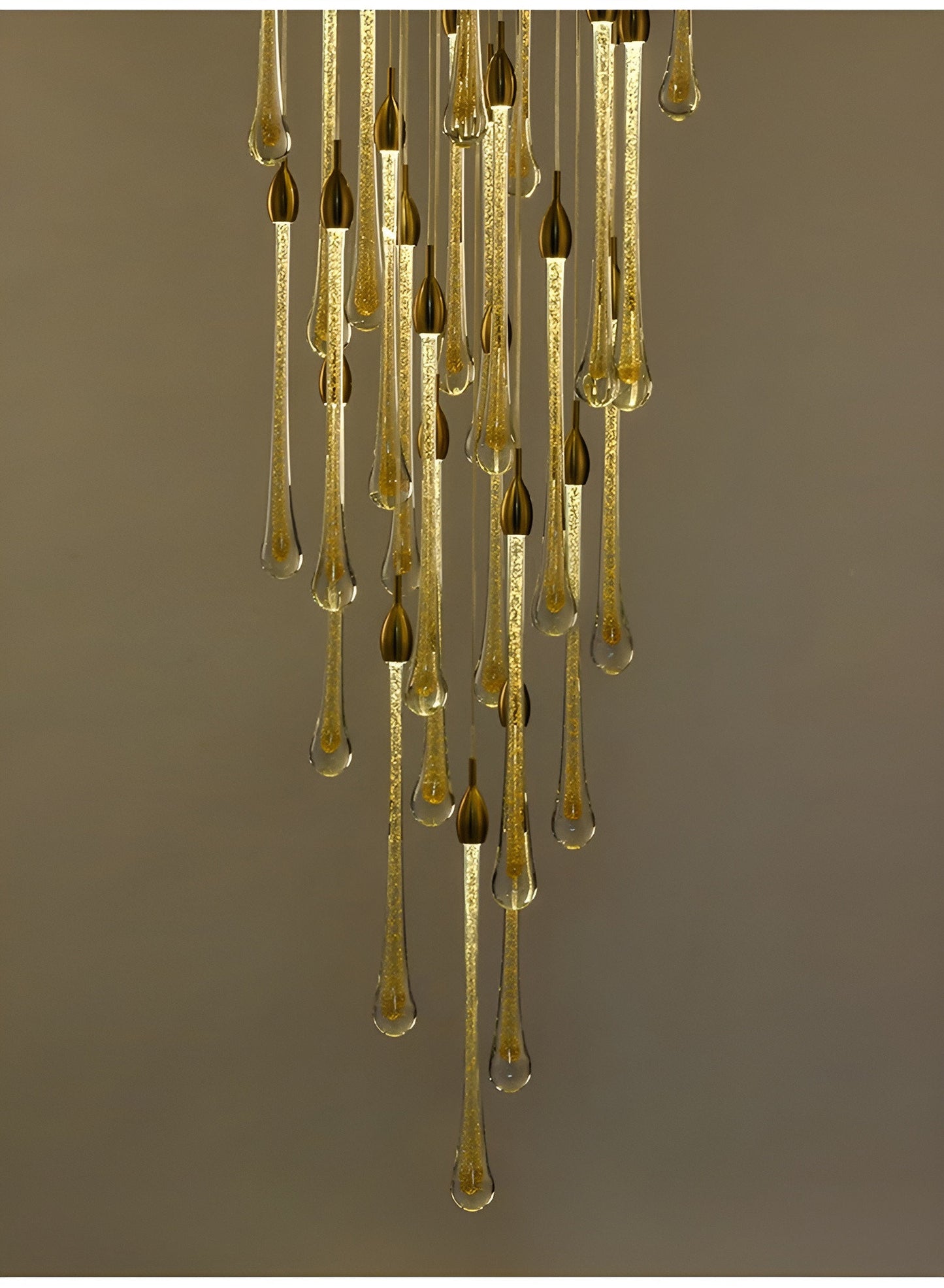 Castagniers | Staircase Gold Crystal Chandelier, 18 Lights (2)By Miron Demid LLC