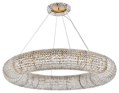 Elegant Lighting 2114G52/RC Paris 20 Light 52"W Crystal Ring - ChromeBy Elegant Furniture & Lighting
