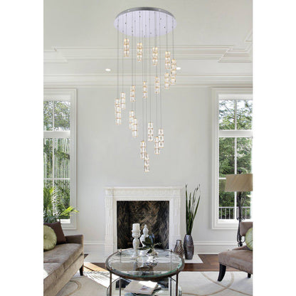 Polaris 20 Light Chandelier, ChromeBy Elegant Furniture & Lighting