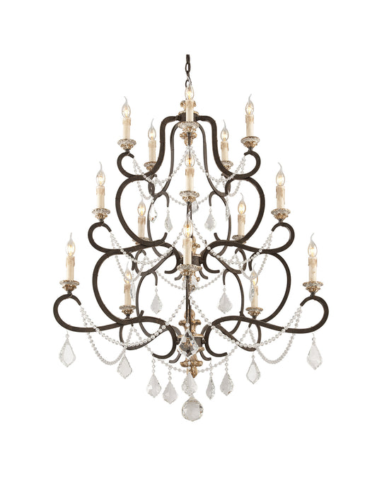 Bordeaux, 3-Tier Chandelier, Parisian Bronze FinishBy Troy Lighting