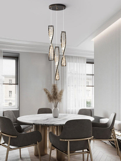 MIRODEMI? San Bartolomeo al Mare | Modern Gold Crystal Chandelier for Bedroom, Gold, Dia13.7xh19.6", Warm LightBy Miron Demid LLC