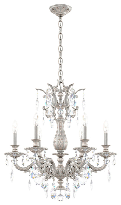 Schonbek 5676-84S 6 Light Crystal Chandelier, Royal PewterBy Schonbek