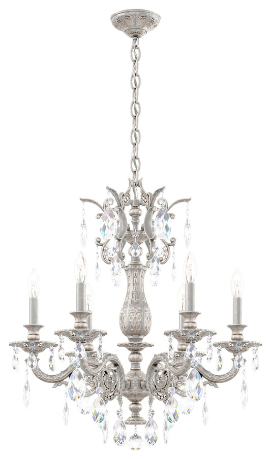 Schonbek 5676-84S 6 Light Crystal Chandelier, Royal PewterBy Schonbek