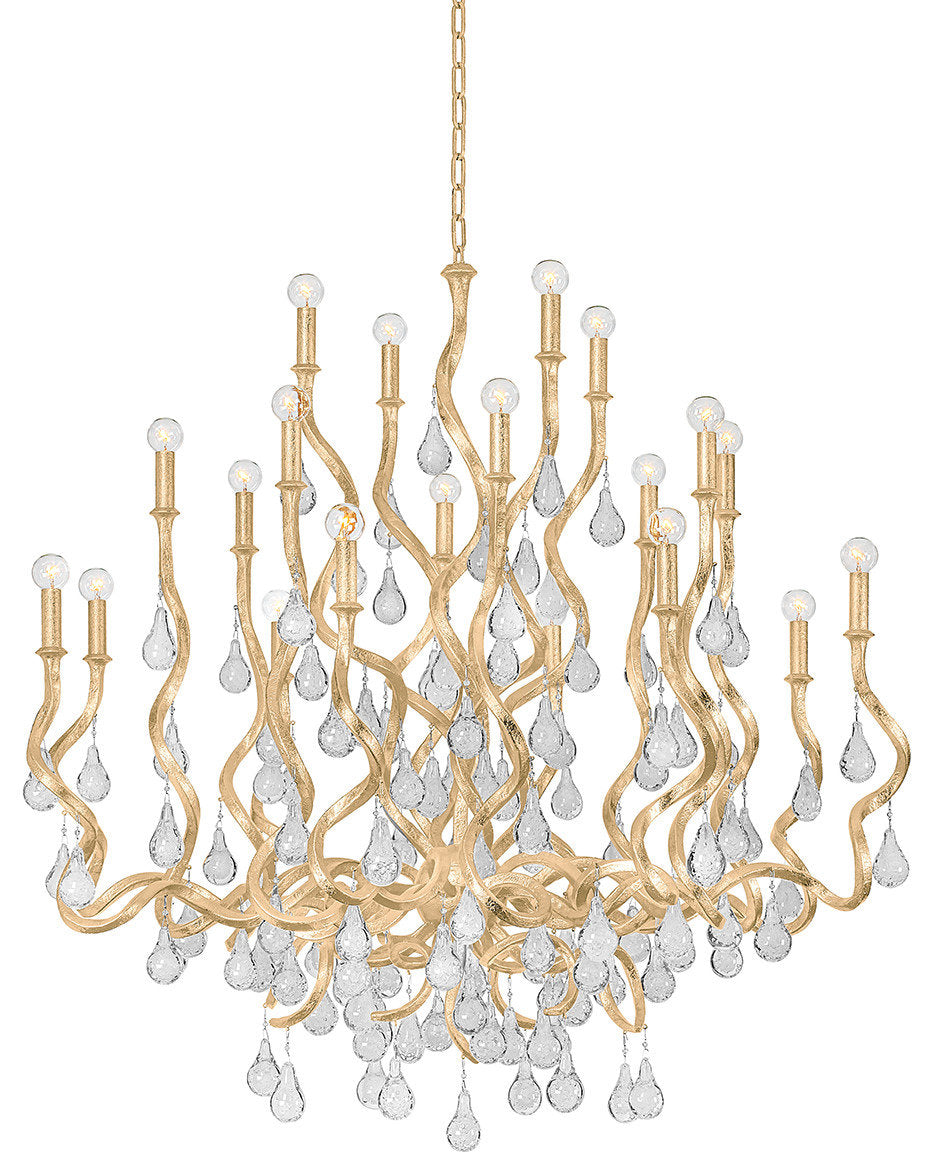 Aveline 20-Light Chandelier, Gold LeafBy Corbett Lighting