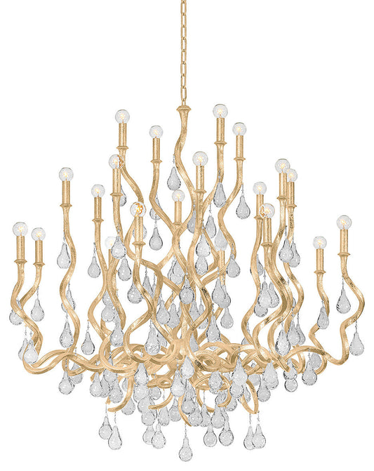 Aveline 20-Light Chandelier, Gold LeafBy Corbett Lighting