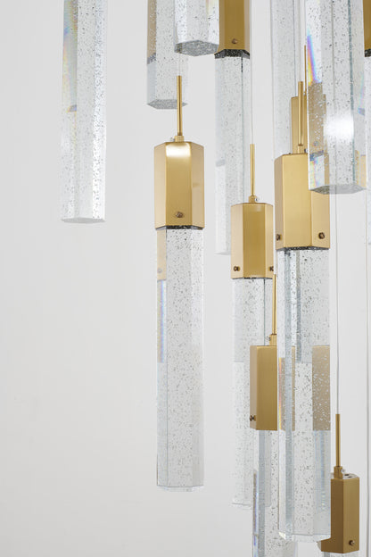 25-Light Gold Stainless Steel Chandelier With CrystalsBy Design Living