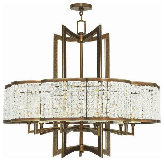 Traditional Ten Light Chandelier-Hand Painted Palacial Bronze FinishBy Bailey Street Home