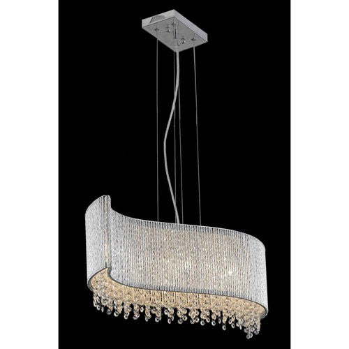 Five-Light Chandelier with Elegant Cut Crystal