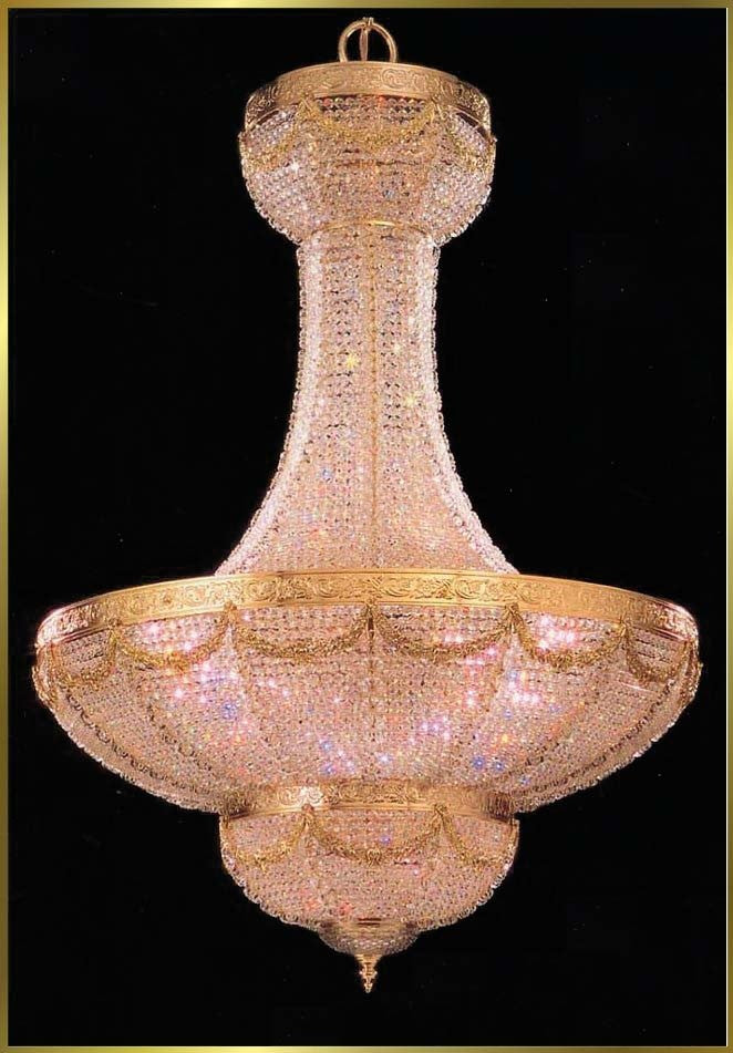 Entryway/ foyer crystal chandelier in gold plated finish