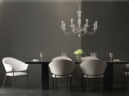 Arabesque 8 Light Chandelier, Black MatteBy Schonbek