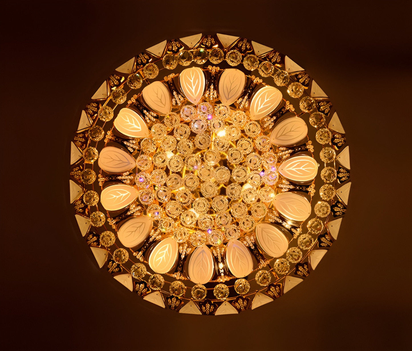 Acerenza | Luxury Modern Crystal LED Chandelier, Dia31.4xh9.8", Warm LightBy Miron Demid LLC