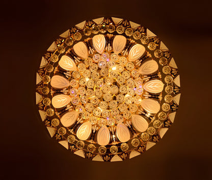 Acerenza | Luxury Modern Crystal LED Chandelier, Dia31.4xh9.8", Warm LightBy Miron Demid LLC