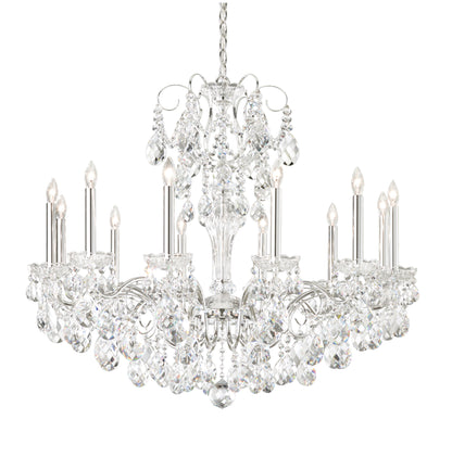 Schonbek St1849N-40H 12 Light Crystal Chandelier, Polished SilverBy Schonbek