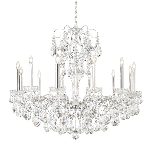 Schonbek St1849N-40H 12 Light Crystal Chandelier, Polished SilverBy Schonbek