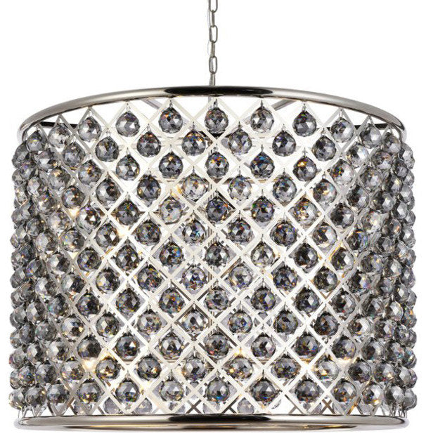 Elegant Lighting 1206D35-SS/RC Madison 12 Light 36"W Crystal Drum - PolishedBy Elegant Furniture & Lighting