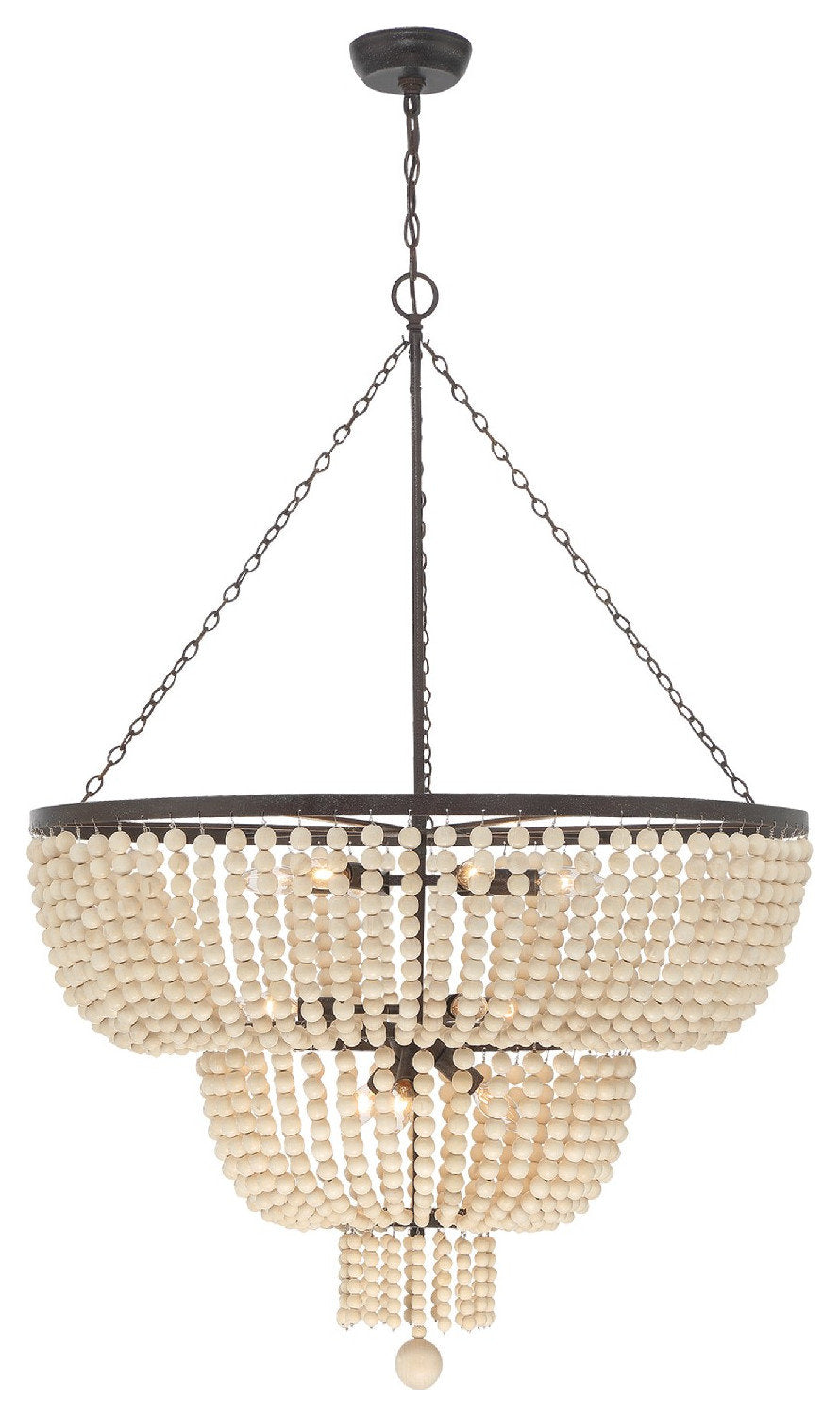 CRYSTORAMA 612-FB Rylee 12 Light Forged Bronze ChandelierBy Crystorama Lighting