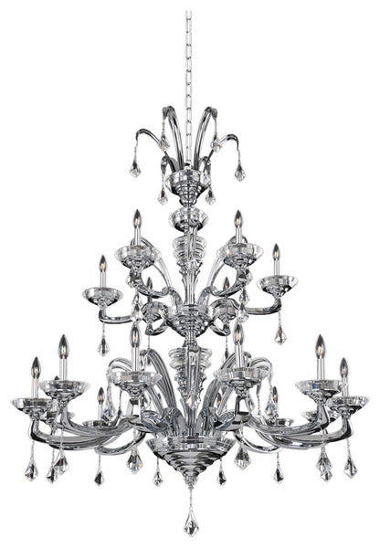 Cosimo 48x58.5" 18 Lt Modern Classic-Contemporary Large Chandeliers by AllegriBy Allegri Crystal by Kalco Lighting