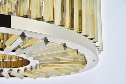 Urban Classic 1203D28PN-GT/RC 8 light polished nickel Chandelier Golden TeakBy URBAN CLASSIC