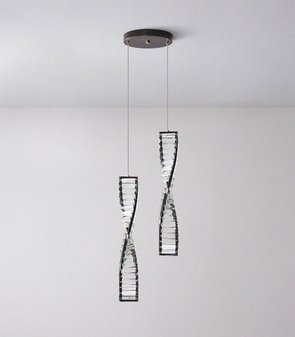 MIRODEMI? San Bartolomeo al Mare | Modern Gold Crystal Chandelier for Bedroom, Black, Dia13.7xh19.6", Cool LightBy Miron Demid LLC