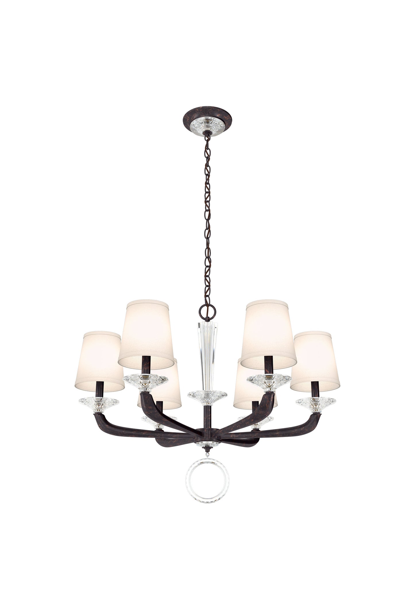 Schonbek Ma1006N-76O 6 Light Crystal Chandelier, Heirloom BronzeBy Schonbek