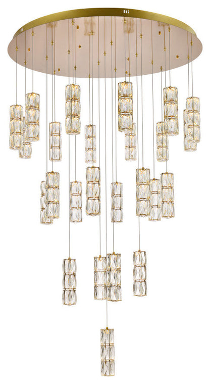 Elegant Lighting Polaris 42" Led Chandelier in GoldBy Elegant Furniture & Lighting