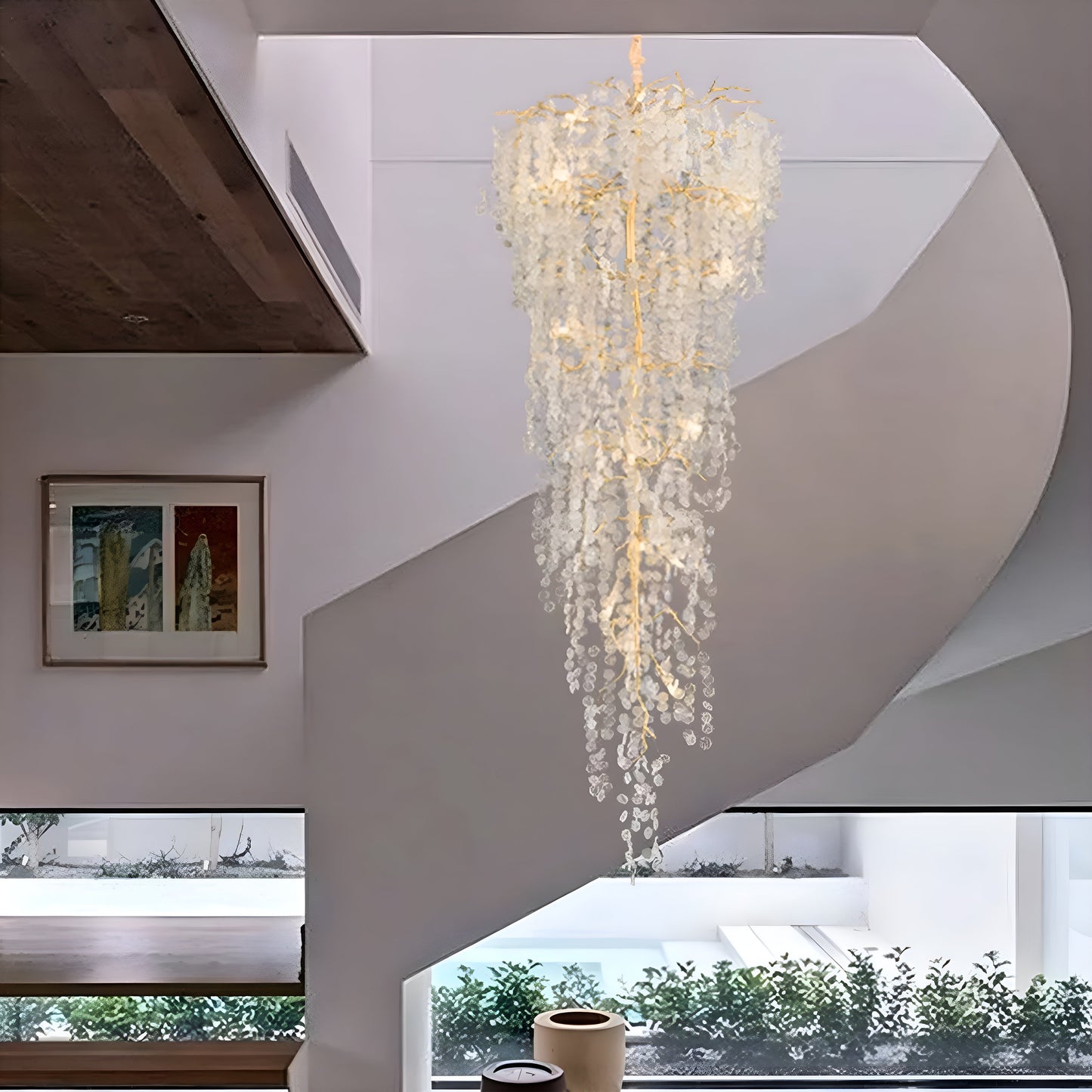 Aidone | Large Luxury Crystal Chandelier For Staircase, Dia31.5xh55.1"By Miron Demid LLC