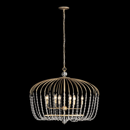 Varaluz 343N06 Voliere 6 Light 36"W Beaded Chandelier - Matte BlackBy Varaluz